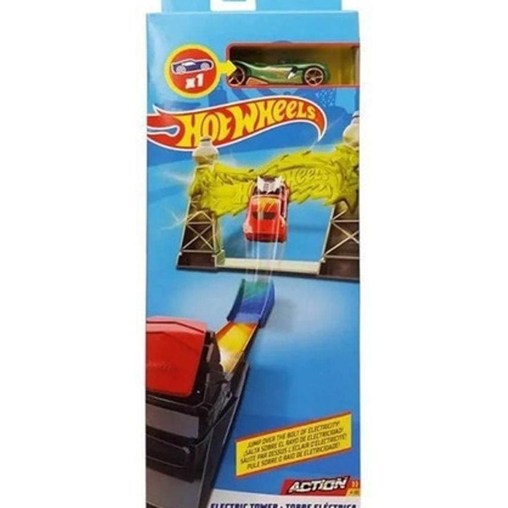 Pista Hot Wheels Set De Acrobacia Torre Elétrica Fwm86