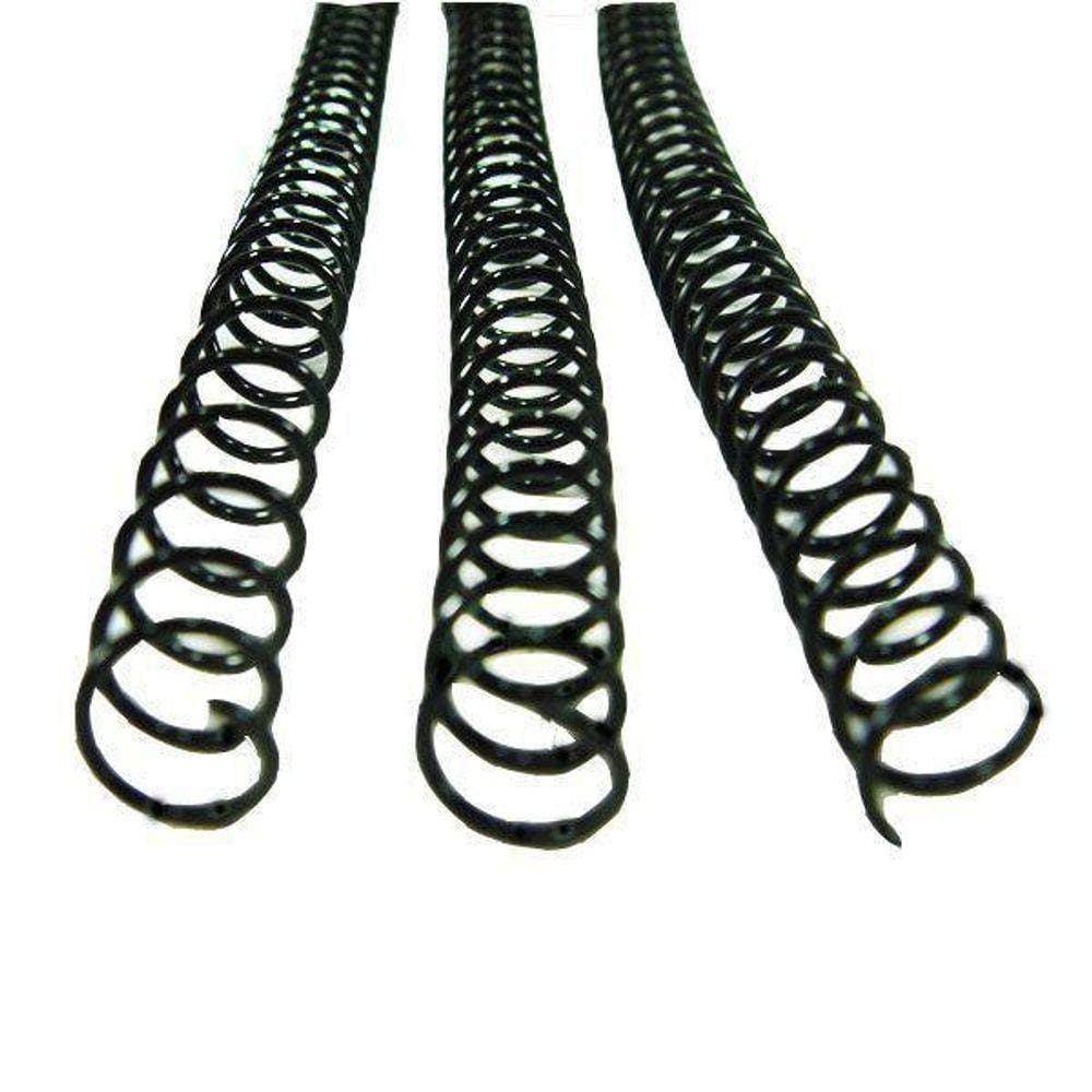 Espiral Para Caderno 09Mm Preto C/100Un. P/50Fls.