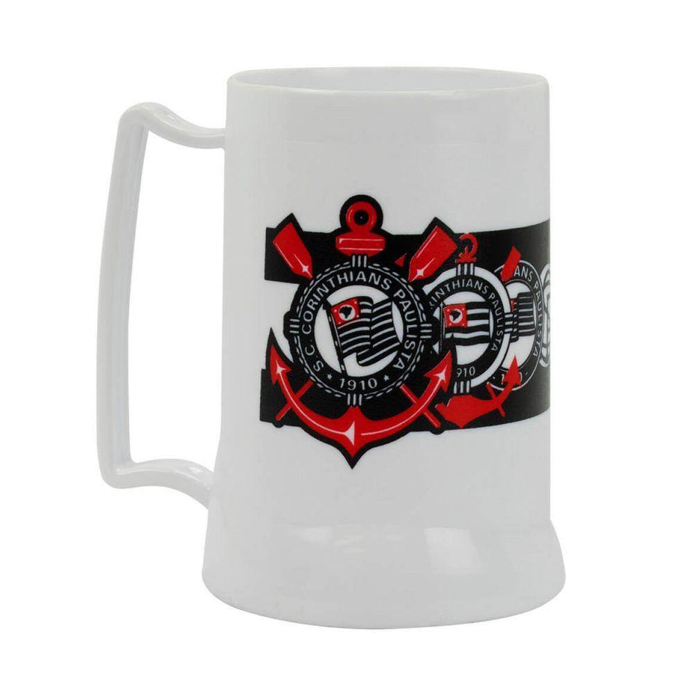 Caneca Branca Gel Isolante Térmico 400ml - Corinthians