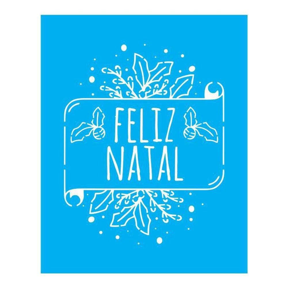 Stencil Tamako Feliz Natal - 20X25Cm - Ref B788
