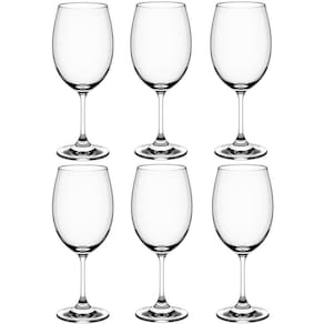 Jogo de Taças de Vinho Cristal 6 Peças Taças Para Vinho 450ml Transparente Sense