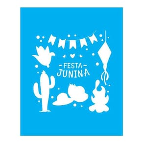 Stencil Tamako Festa Junina - 20X25Cm - Ref B493