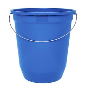 Balde De Plástico Médio 13,5 Litros Com Alça Em Metal Azul