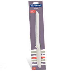 Faca para Pão Tramontina Plenus com Lâmina em Aço Inox e Cabo de Polipropileno Off White 8" Tramontina