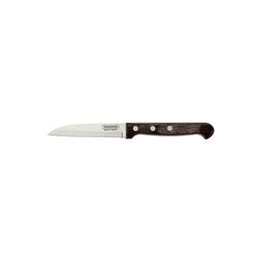 Faca para Legumes e Frutas Tramontina Polywood com Lâmina em Aço Inox e Cabo de Madeira Castanho 3" Tramontina