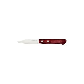 Faca para Legumes e Frutas Tramontina Polywood com Lâmina em Aço Inox e Cabo de Madeira Vermelho 3" Tramontina
