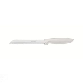 Faca para Pão Tramontina Plenus com Lâmina em Aço Inox e Cabo de Polipropileno Off White 7" Tramontina