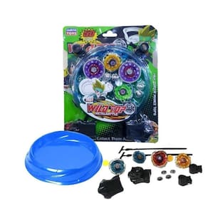 Presente Beyblade Led 4 Pião Metal Tornado Azul Ou Vermelho