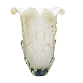 Vaso Em Cristal Murano Pérola - São Marcos 37Cm