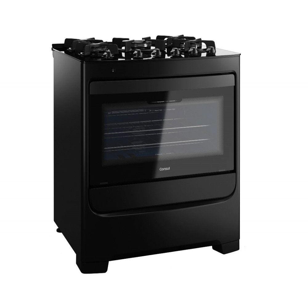 Fogão 5 Bocas Consul CFS5VAE Mesa de Vidro Acendimento Automático - Bivolt