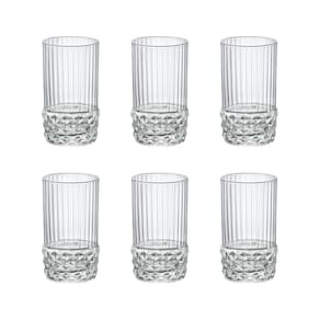 Jogo com 6 Copos De Cristal Para Shot 80 ml America 20s Bormioli Rocco