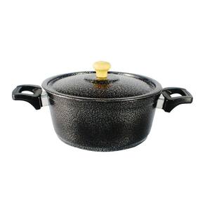 Caçarola Panela de Alumínio Craqueada Alça Baquelite Preta 20cm