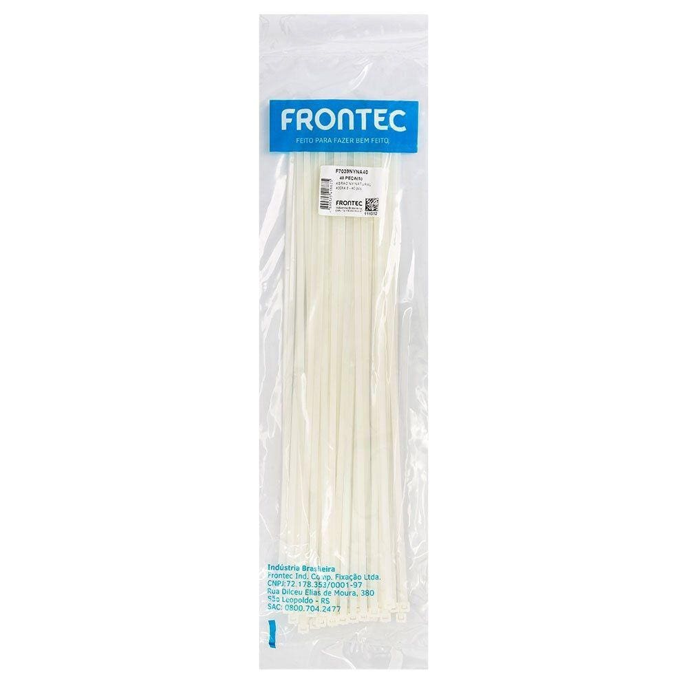 Abraçadeira NYLON 4,8 X 400MM Branca Frontec 40UN