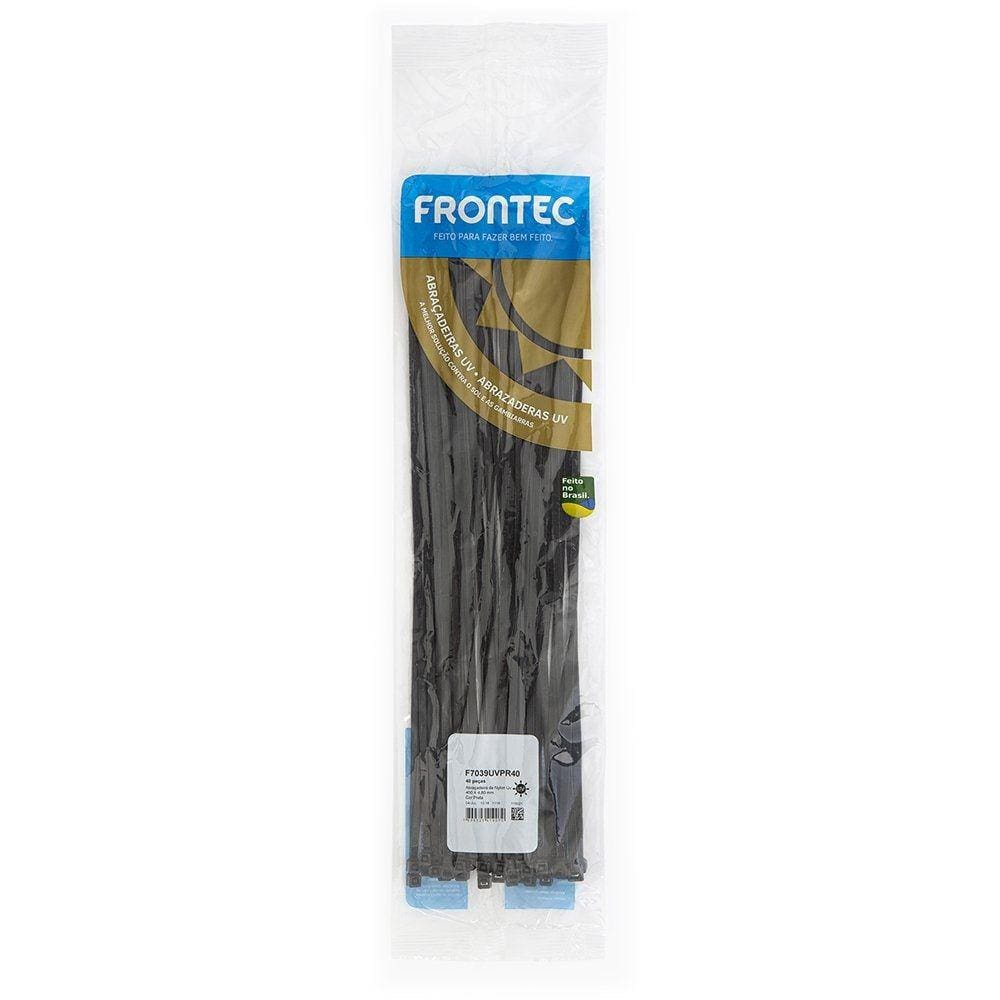 Abraçadeira NYLON 4,8 X 400MM Preta Frontec 40UN