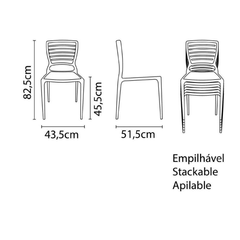 Cadeira Plástica Tramontina Sofia 92237/000 (amarelo)