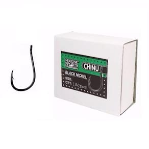 Anzol de Pesca Chinu Aço Carbono Nº 3 Black Nickel - Marine Sports - 100 Peças