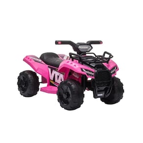 Quadriciclo Elétrico Infantil Rosa com Musica USB e AUX Sons Luzes Faróis Acendem Até 20kg Bel Fix