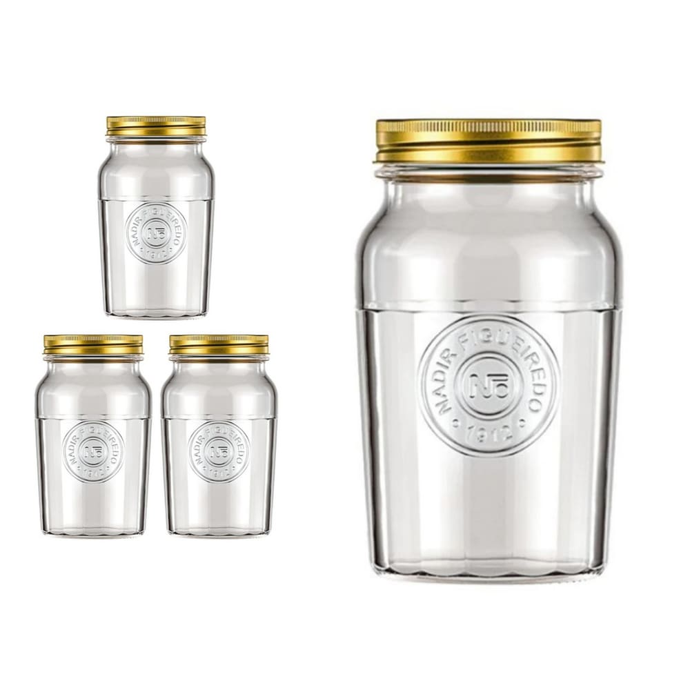 Pote Americado Vintage Retro Tampa Biscoito 1L Nadir 3Un