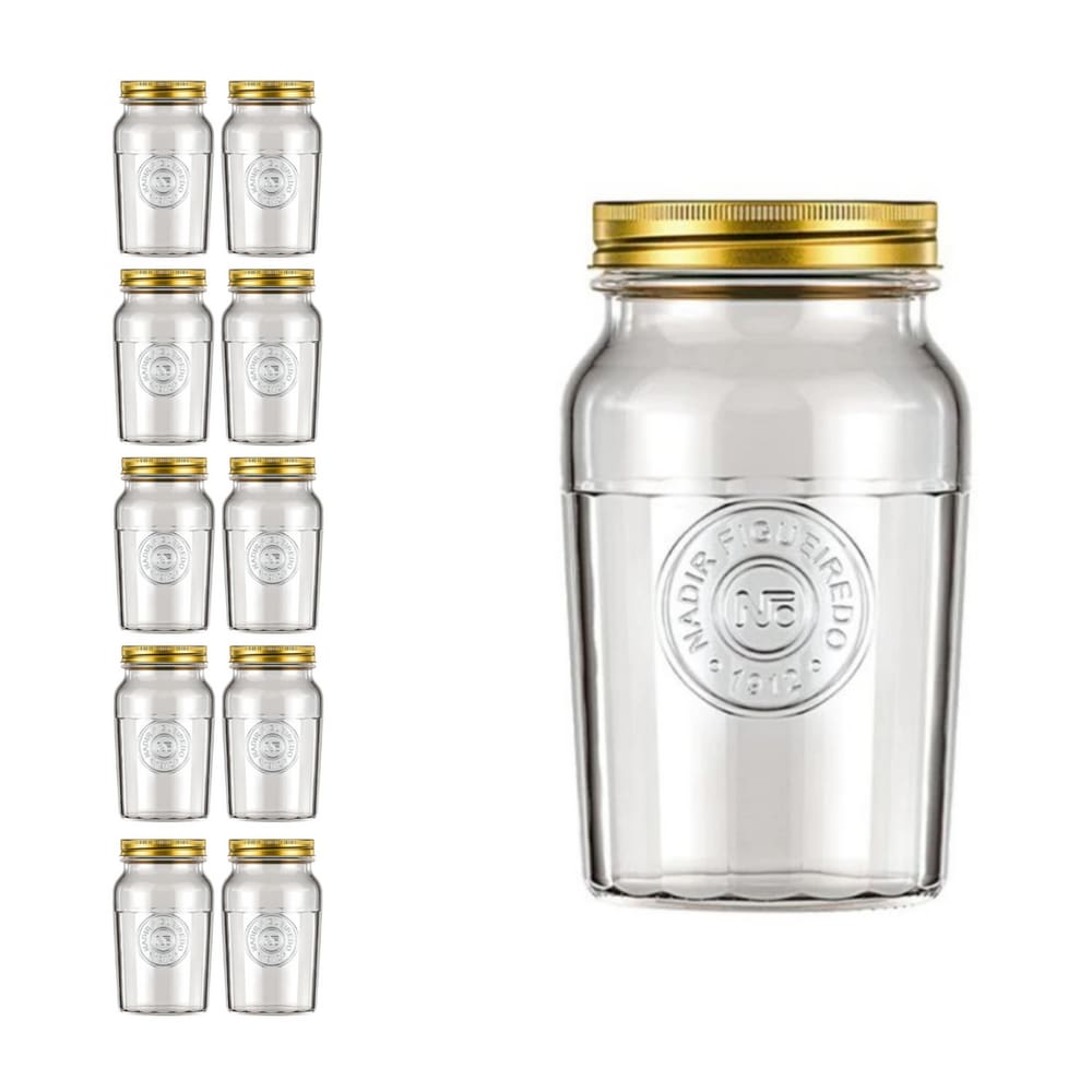 Pote Americado Vintage Retro Tampa Biscoito 1L Nadir 10Un
