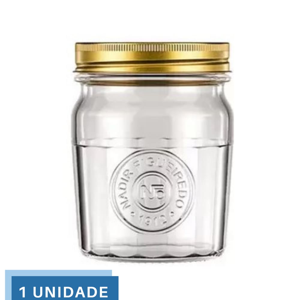 Pote Americado Vintage Retro Tampa Biscoito 500ml Nadir 1Un