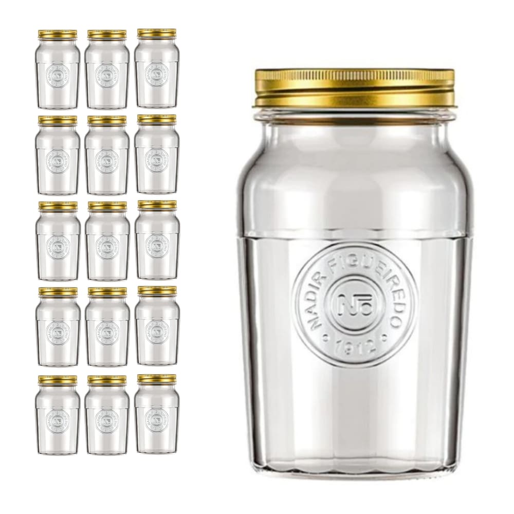 Pote Americado Vintage Retro Tampa Biscoito 1,5L Nadir 15Un