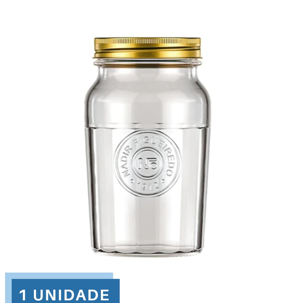 Pote Americado Vintage Retro Tampa Biscoito 1L Nadir 1Un