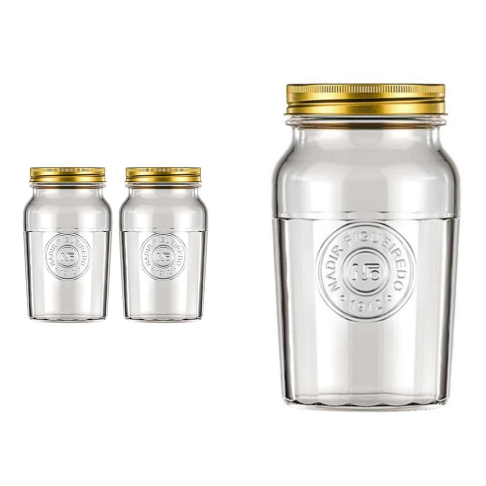 Pote Americado Vintage Retro Tampa Biscoito 1L Nadir 2Un