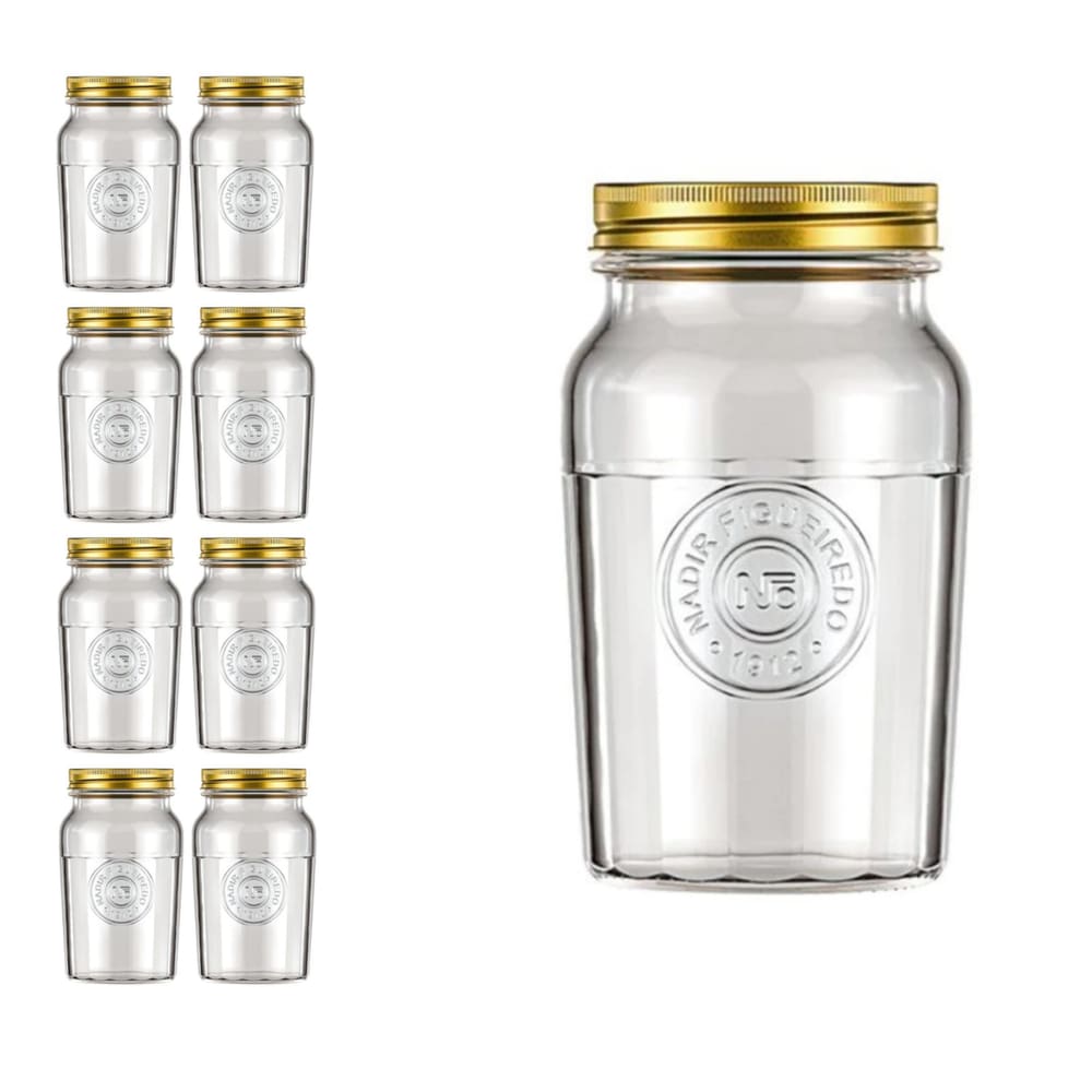 Pote Americado Vintage Retro Tampa Biscoito 1L Nadir 8Un