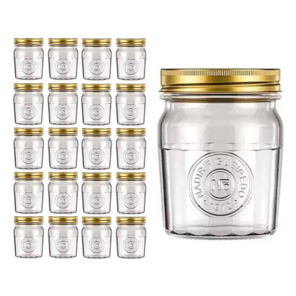 Pote Americado Vintage Retro Tampa Biscoito 500ml Nadir 20Un