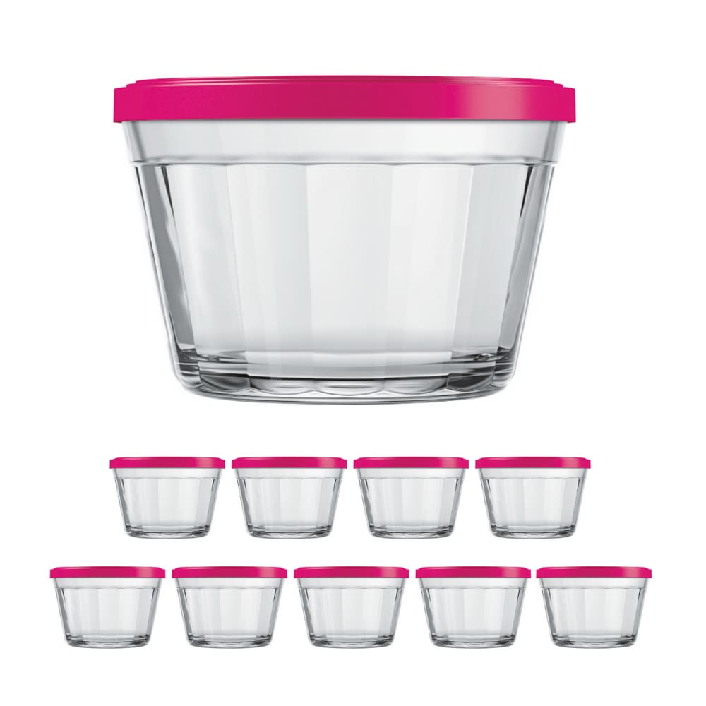 Kit Pote Copo Americano C/Tampa Cor Sortida 350ml Nadir 9Un