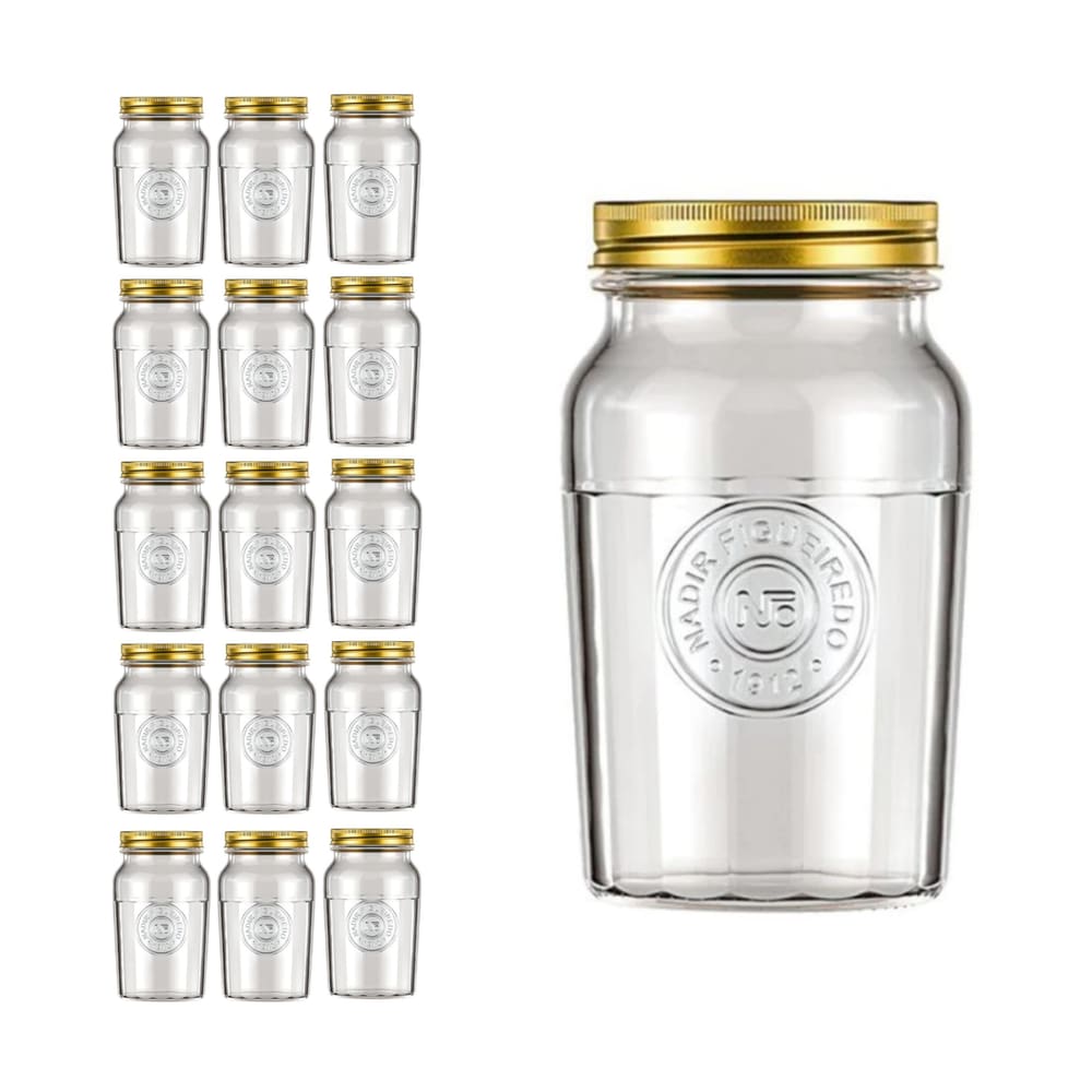 Pote Americado Vintage Retro Tampa Biscoito 1L Nadir 15Un