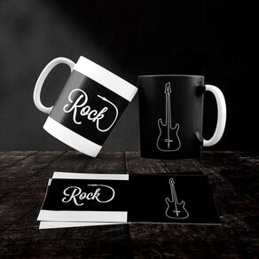 Caneca Cerâmica Rock and Roll Mod.22