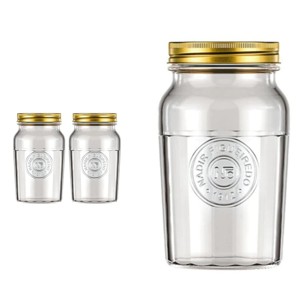 Pote Americado Vintage Retro Tampa Biscoito 1,5L Nadir 2Un