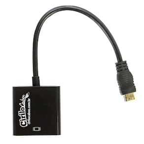Cabo Conversor Adaptador Mini HDMI para VGA - Cirilo Cabos