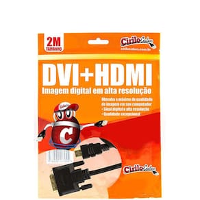 Cabo DVI para HDMI - 2 Metros - Cirilo Cabos