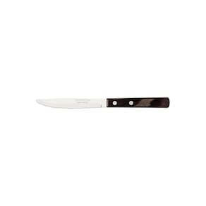 Faca de Mesa Tramontina com Lâmina em Aço Inox e Cabo em Madeira Polywood Castanho 4" Tramontina