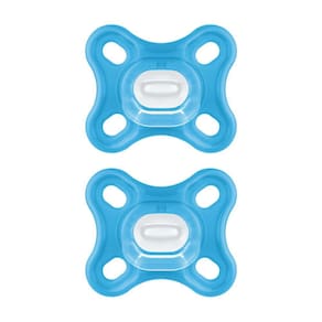 Kit 2 Chupetas Confort 100% Silicone 0-2 Meses Azul - MAM