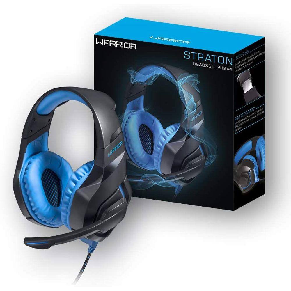 Headset Gamer Warrior Straton PH244 USB Azul - Multilaser