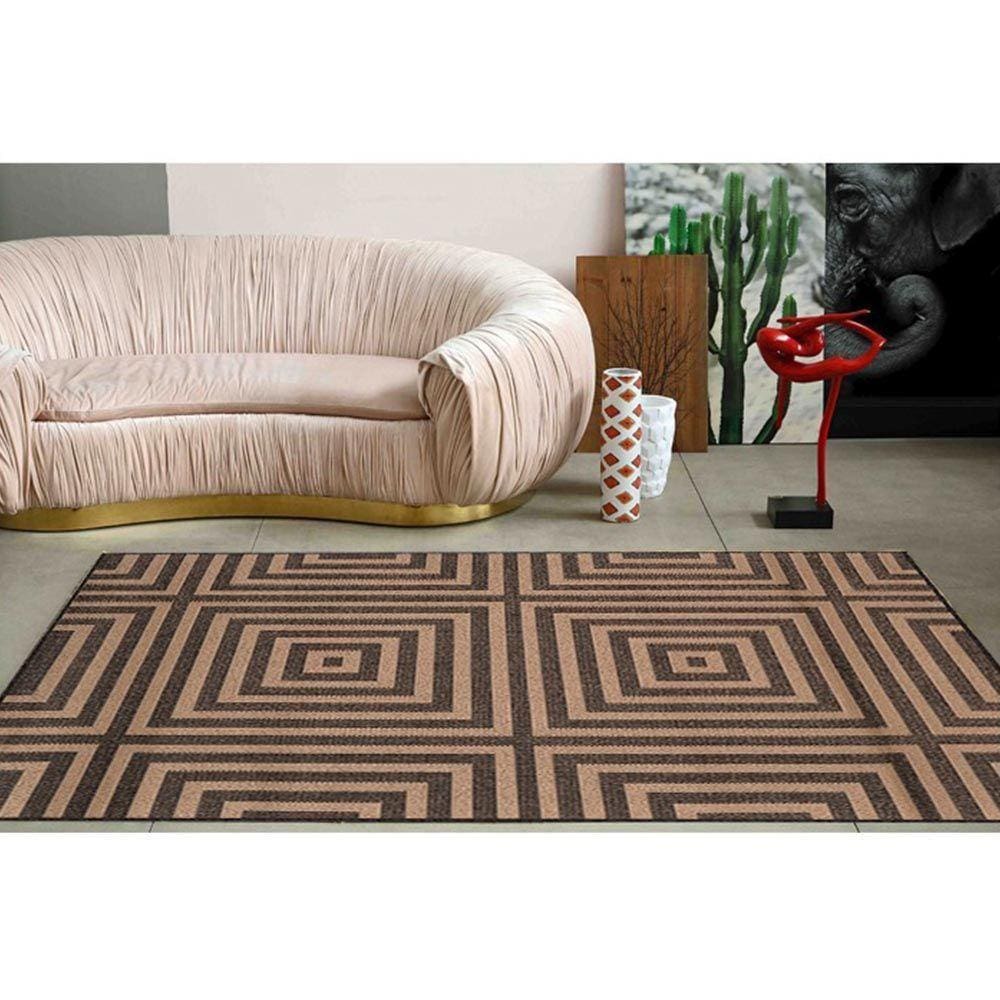 Tapete Sala Quarto Econature Labirinto 2,00X2,50 Chumbo-56