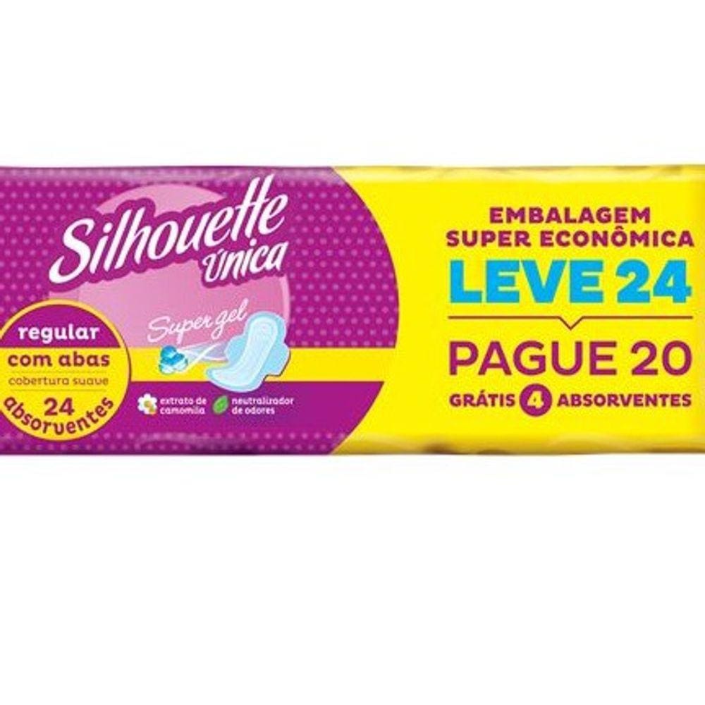 Absorvente Silhouette Unica Super Gel C/Abas C/24Un