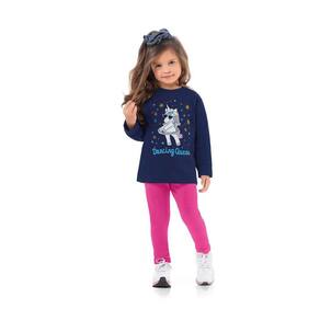 Conjunto Infantil Fakini Barbie Feminino - Mescla