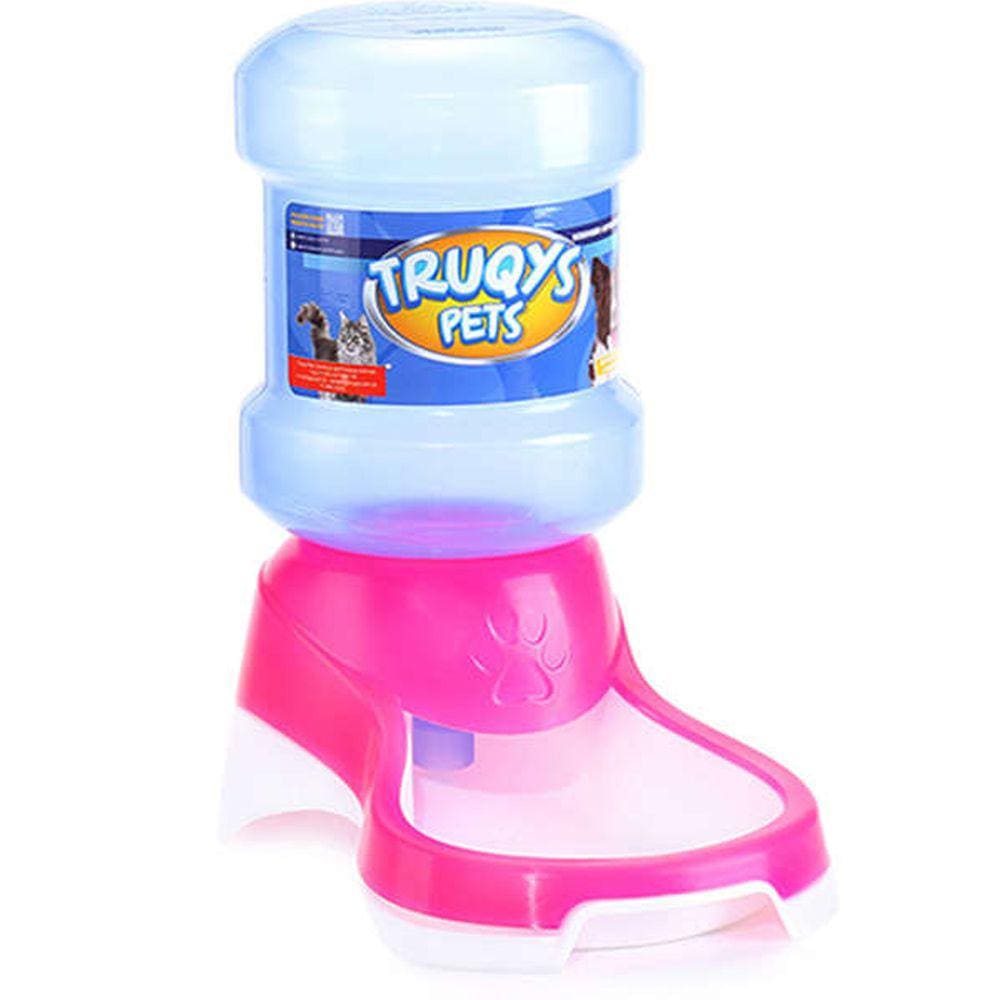 Bebedouro Automático Truqys Pets com Galão Rosa