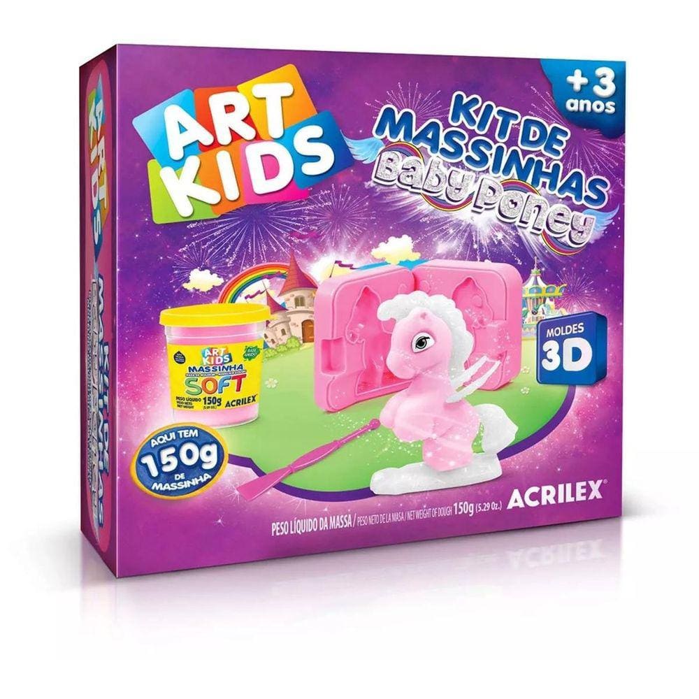 Kit de Massinhas de Modelar Baby Poney 150g - Acrilex