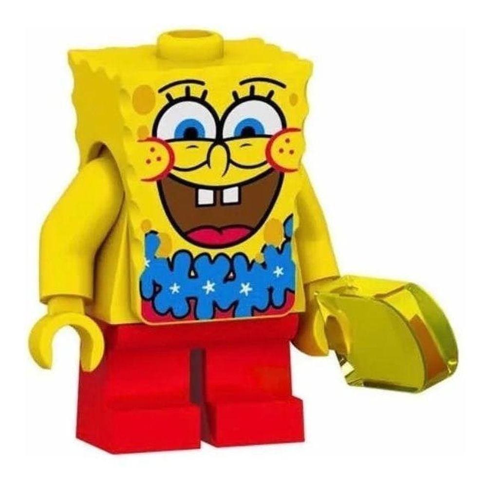 Boneco Blocos De Montar Bob Esponja Praia