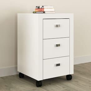 Gaveteiro Com Rodízios 3 Gavetas Branco Me4108 - Tecno Mobili