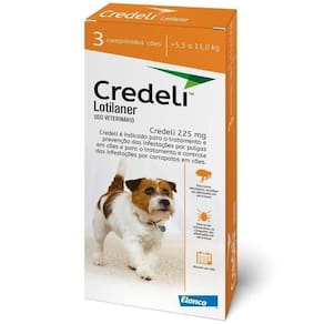 Antipulgas Carrapatos Credeli 03 Comprimidos Caes 5,5 A 11Kg
