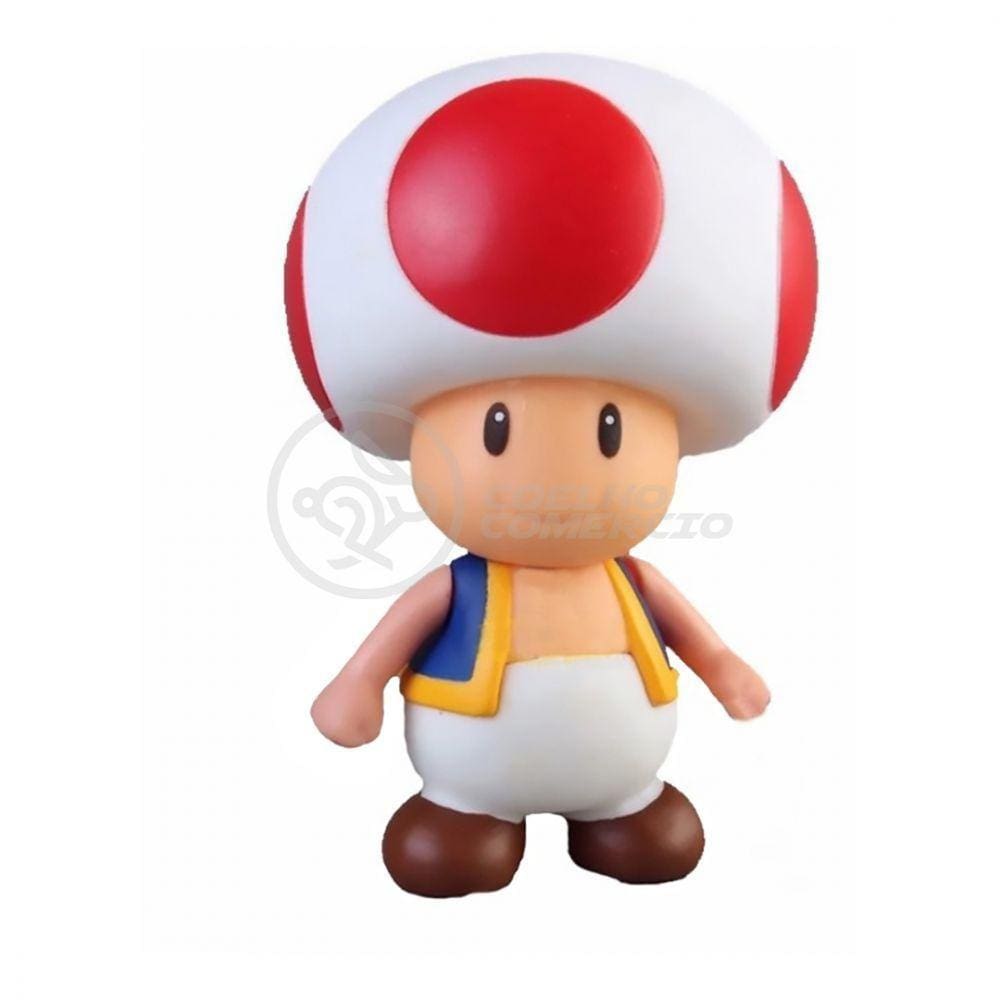 Boneco Action Figure Cogumelo Toad Articulado 20cm