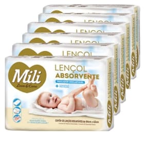 Trocador Descartável Mili Love&care 12 Pacotes C/ 5 Unidades