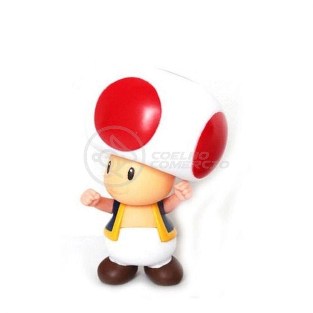 Boneco Action Figure Cogumelo Toad Articulado 20cm
