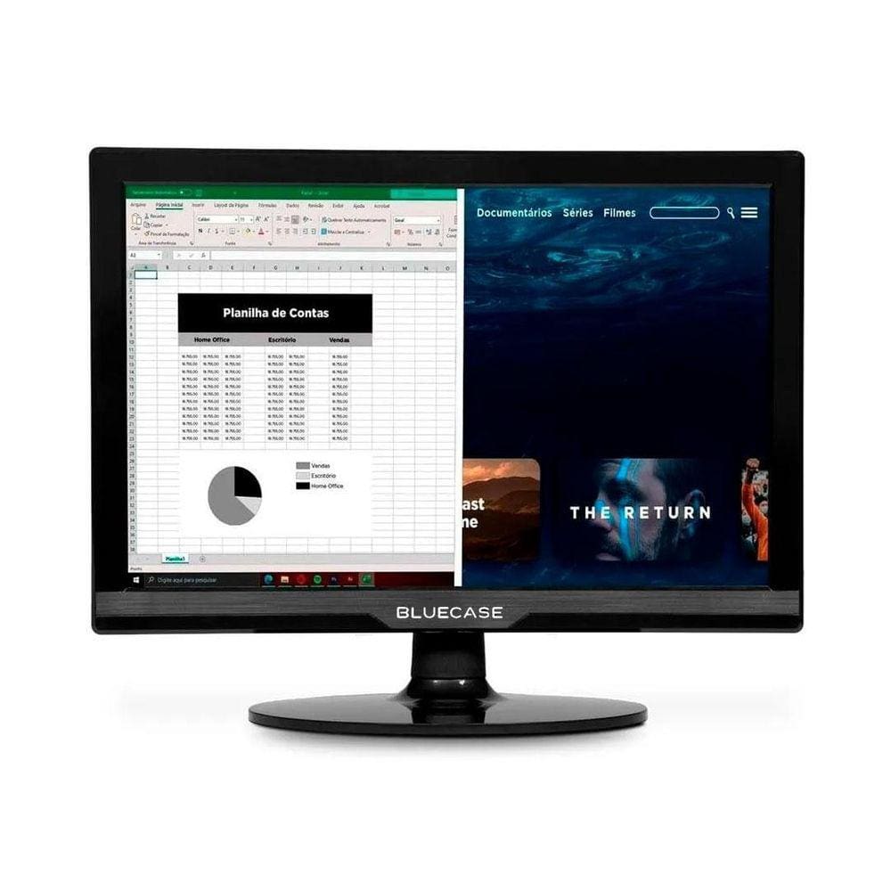 Monitor Led Bluecase 19 Polegadas Bm19X5Hvw Hdmi Vga